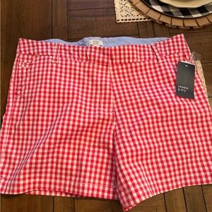 Crown & Ivy Pink Gingham Women's Bermudas